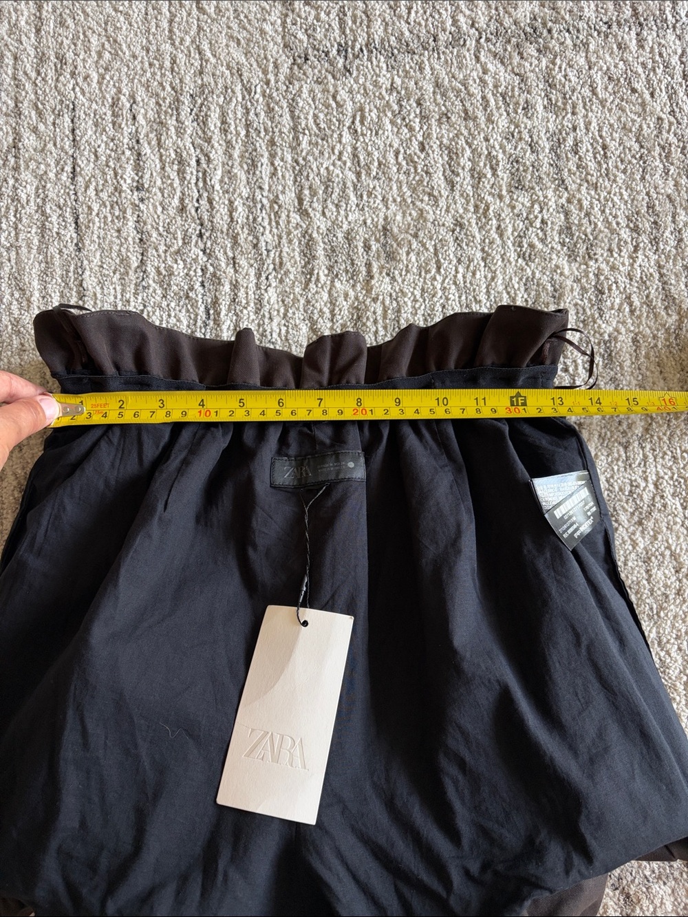 Zara Black Paperbag Bubble Skort - Picture 11 of 13
